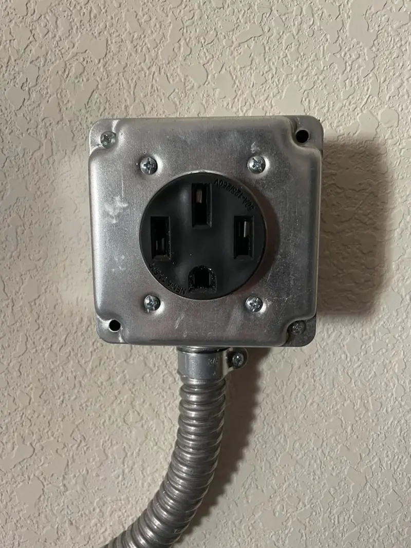 NEMA 14-50 outlet installed for Smart Home Electrical in Alta Sierra